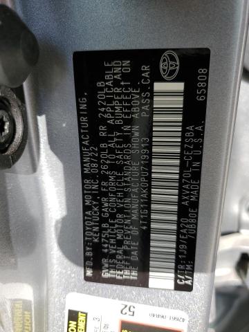 4T1G11AK0PU719913 - 2023 TOYOTA CAMRY SE NIGHT SHADE GRAY photo 12