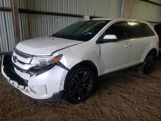 2FMDK3JCXDBE25215 - 2013 FORD EDGE SEL WHITE photo 1