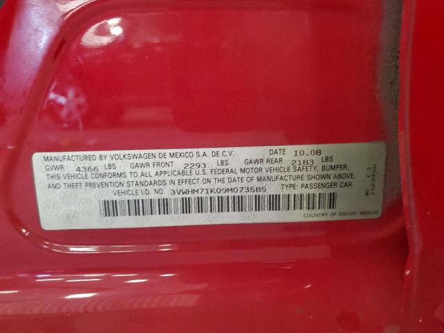 3VWHM71K09M073585 - 2009 VOLKSWAGEN JETTA S GRAY photo 12