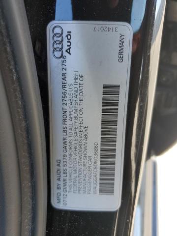 WAUGGAFC9DN036860 - 2013 AUDI A6 PREMIUM PLUS შავი ფოტო 12