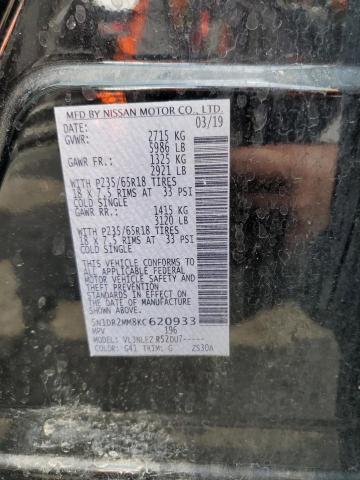 5N1DR2MM8KC620933 - 2019 NISSAN PATHFINDER S Negro foto 13