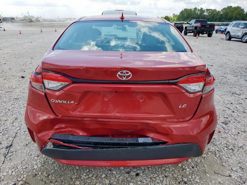 5YFEPMAE6MP187520 - 2021 TOYOTA COROLLA LE წითელი ფოტო 6
