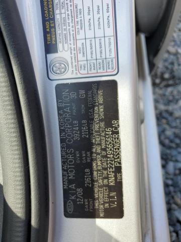 KNAFE221495656146 - 2009 KIA SPECTRA EX SILVER photo 12