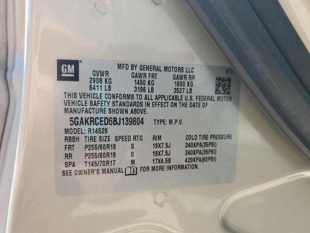 5GAKRCED6BJ139804 - 2011 BUICK ENCLAVE CXL TAN photo 13