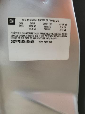 2G2WP582061239428 - 2006 PONTIAC GRAND PRIX 银色 照片 12