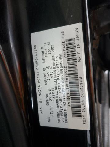 JM1BL1L89C1698940 - 2012 MAZDA 3 I BLACK photo 12