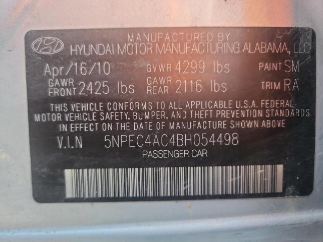 5NPEC4AC4BH054498 - 2011 HYUNDAI SONATA SE 银色 照片 12