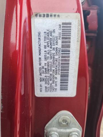 1Y1SK52881Z422562 - 2001 CHEVROLET GEO PRIZM BASE RED photo 12