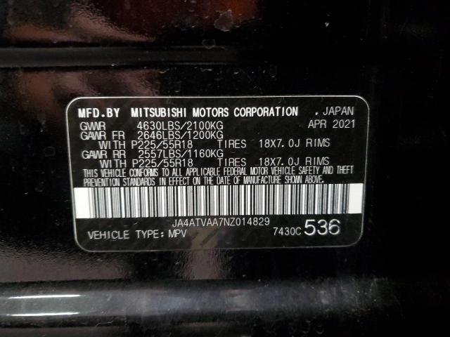 JA4ATVAA7NZ014829 - 2022 MITSUBISHI ECLIPSE CR LE BLACK photo 12