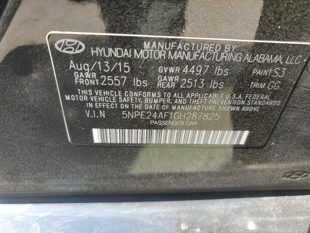 5NPE24AF1GH287825 - 2016 HYUNDAI SONATA SE BLACK photo 12