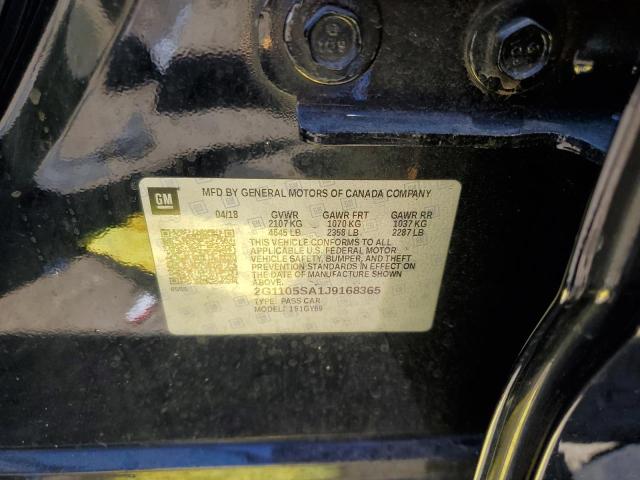 2G1105SA1J9168365 - 2018 CHEVROLET IMPALA LT Schwarz Foto 12