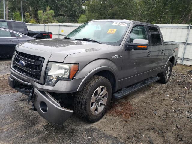 1FTFW1CF4EFA24546 - 2014 FORD F150 SUPERCREW GRAY photo 1