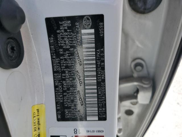 4T1BK1EB3FU181076 - 2015 TOYOTA AVALON XLE 白色 照片 12