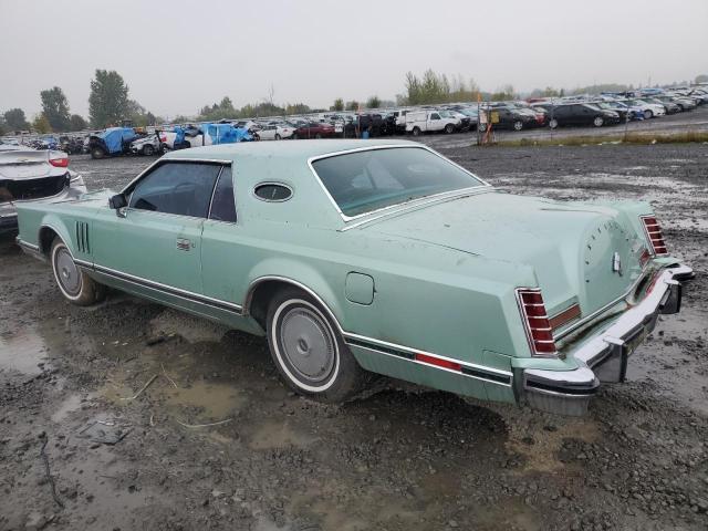 7Y89A825303 - 1977 LINCOLN CONTINENTA GREEN photo 2