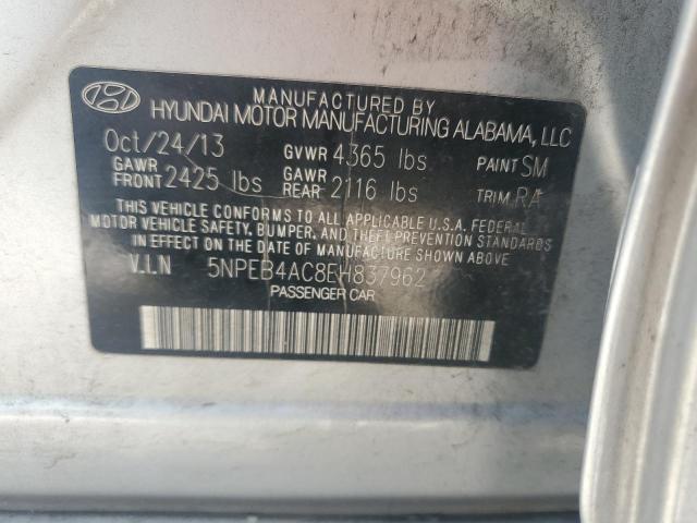 5NPEB4AC8EH837962 - 2014 HYUNDAI SONATA GLS SILVER photo 13