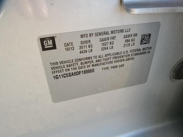 1G11C5SA8DF188860 - 2013 CHEVROLET MALIBU 1LT SILVER photo 12