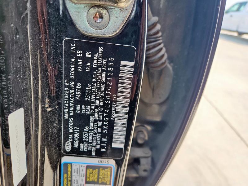 5XXGT4L30JG212836 - 2018 KIA OPTIMA LX 黑色 照片 12