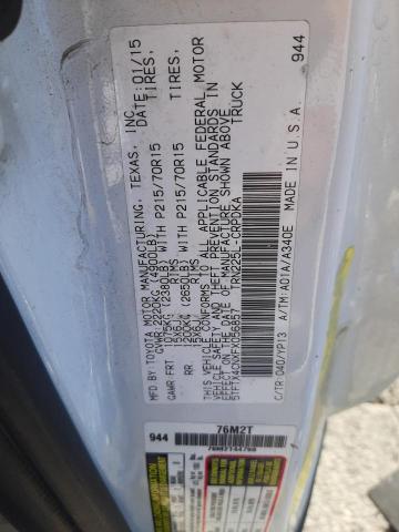 5TFTX4CNXFX056857 - 2015 TOYOTA TACOMA ACCESS CAB თეთრი ფოტო 12