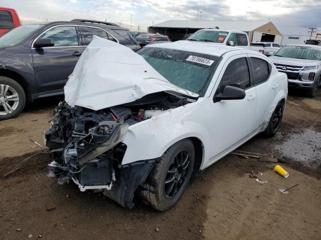 1C3CDZABXDN711871 - 2013 DODGE AVENGER SE WHITE photo 1