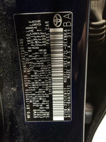 5YFBURHE3HP697053 - 2017 TOYOTA COROLLA L BLUE photo 12