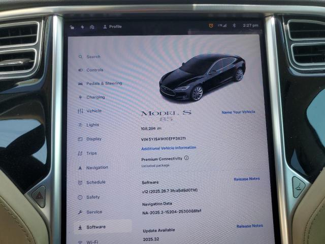 5YJSA1H10EFP36311 - 2014 TESLA MODEL S BLACK photo 9