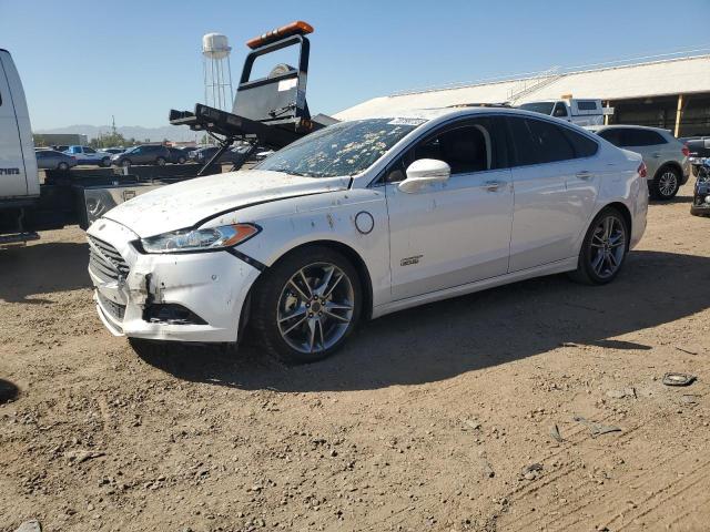 3FA6P0SU3ER337667 - 2014 FORD FUSION TITANIUM PHEV WHITE photo 1