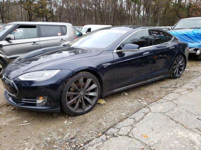 5YJSA1DP1DFP06940 - 2013 TESLA MODEL S Կապույտ լուսանկար 1