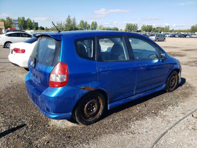 JHMGD38698S804129 - 2008 HONDA FIT SPORT BLUE photo 3