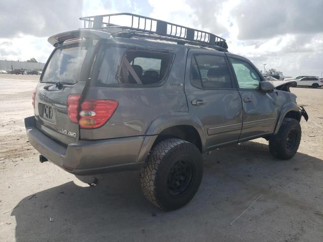 5TDBT48A64S215888 - 2004 TOYOTA SEQUOIA LIMITED GRAY photo 3