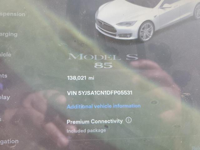 5YJSA1CN1DFP05531 - 2013 TESLA MODEL S Սպիտակ լուսանկար 9