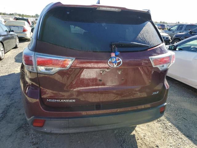 5TDKKRFH1FS081259 - 2015 TOYOTA HIGHLANDER XLE BURGUNDY photo 6