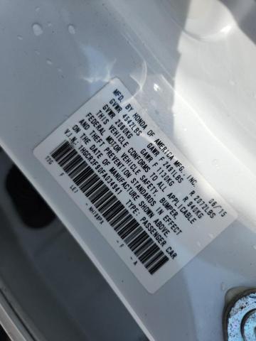 1HGCR3F90FA034941 - 2015 HONDA ACCORD TOURING WHITE photo 12