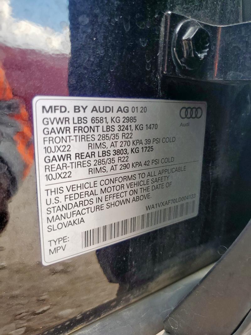 WA1VXAF70LD004133 - 2020 AUDI Q7 PRESTIGE BLACK photo 14