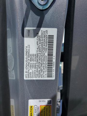 19UUB5F54PA000097 - 2023 ACURA TLX TECH A SILVER photo 12