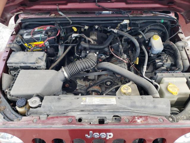 1J4FA54108L535535 - 2008 JEEP WRANGLER SAHARA RED photo 11