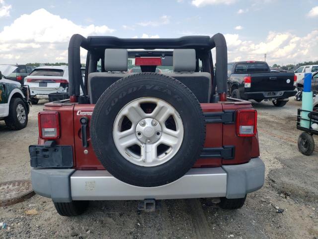 1J4FA54108L535535 - 2008 JEEP WRANGLER SAHARA RED photo 6