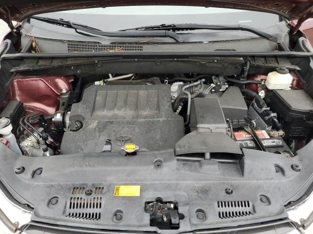 5TDKKRFHXFS092938 - 2015 TOYOTA HIGHLANDER XLE BURGUNDY photo 12