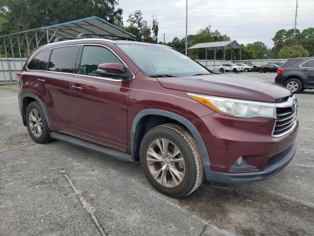 5TDKKRFHXFS092938 - 2015 TOYOTA HIGHLANDER XLE BURGUNDY photo 4