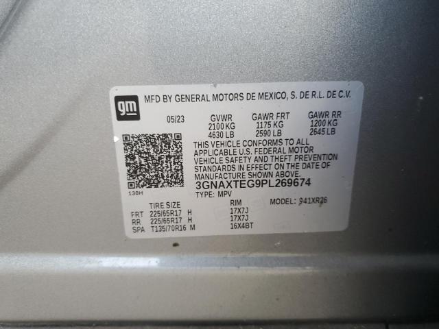 3GNAXTEG9PL269674 - 2023 CHEVROLET EQUINOX LT 灰色 照片 13