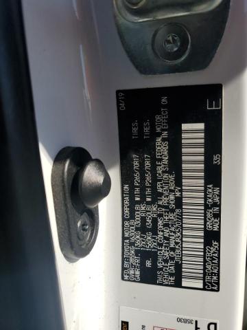 JTEBU5JR3K5707778 - 2019 TOYOTA 4RUNNER SR5/SR5 PREMIUM Blanc photo 13