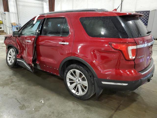 1FM5K8F88KGB39584 - 2019 FORD EXPLORER LIMITED Qırmızı foto 2