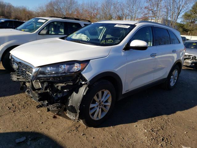 5XYPGDA34KG569389 - 2019 KIA SORENTO L WHITE photo 1