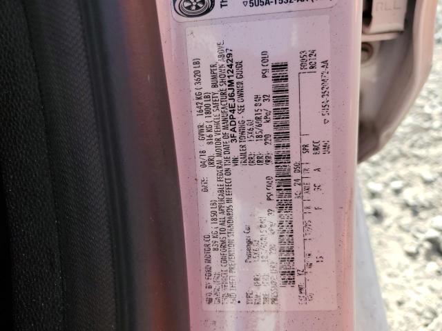 3FADP4EJ6JM124297 - 2018 FORD FIESTA SE Ақ фото 12