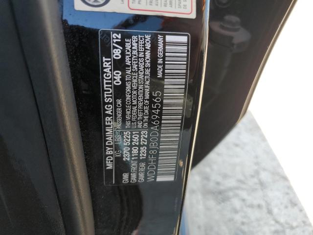 WDDHF8JB0DA694565 - 2013 MERCEDES-BENZ E 350 4MATIC BLACK photo 12