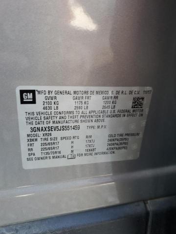 3GNAXSEV5JS551459 - 2018 CHEVROLET EQUINOX LT Графитовый фото 13