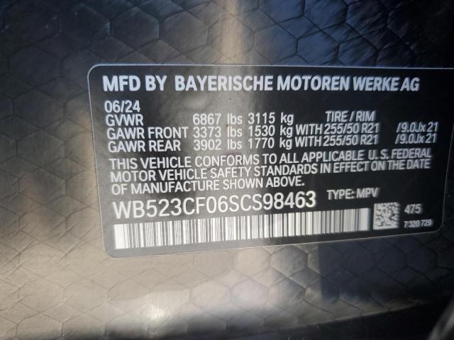 WB523CF06SCS98463 - 2025 BMW IX XDRIVE50 BLACK photo 13