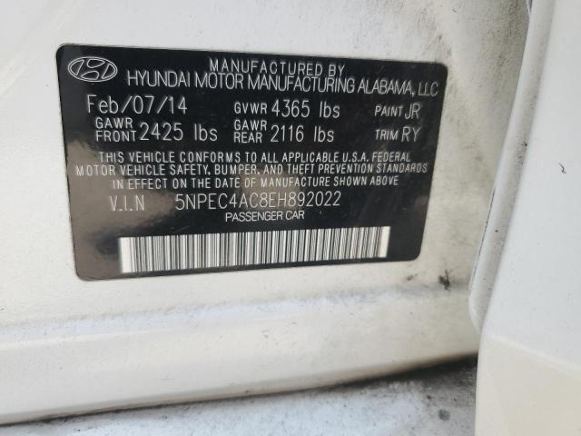 5NPEC4AC8EH892022 - 2014 HYUNDAI SONATA SE თეთრი ფოტო 24