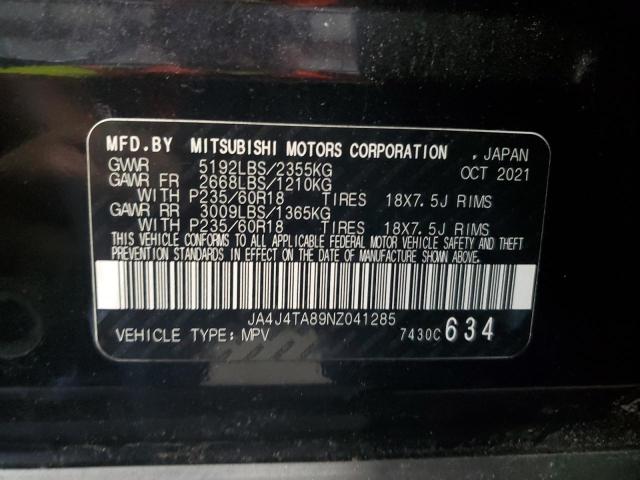 JA4J4TA89NZ041285 - 2022 MITSUBISHI OUTLANDER ES 黑色 照片 13