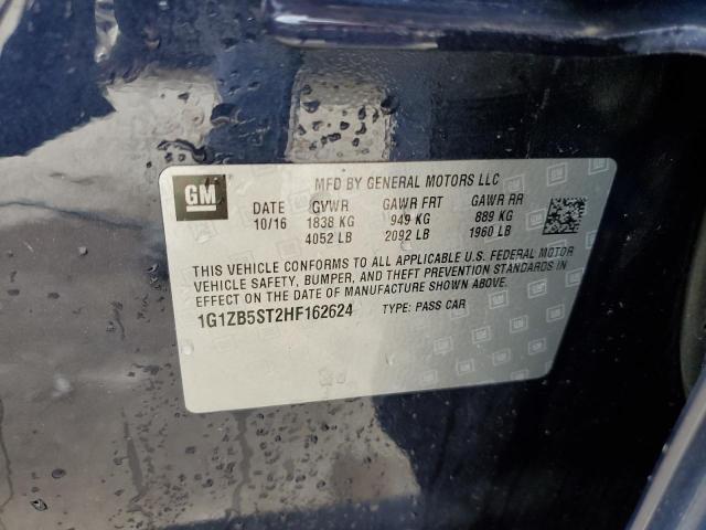 1G1ZB5ST2HF162624 - 2017 CHEVROLET MALIBU LS Mavi fotoğraf 12