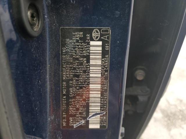 2T1BR32E76C623445 - 2006 TOYOTA COROLLA CE Blau Foto 12